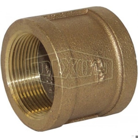 Dixon Pipe Coupling, 1 in Nominal, FNPT End Style, 125 lb, Brass RHC100B